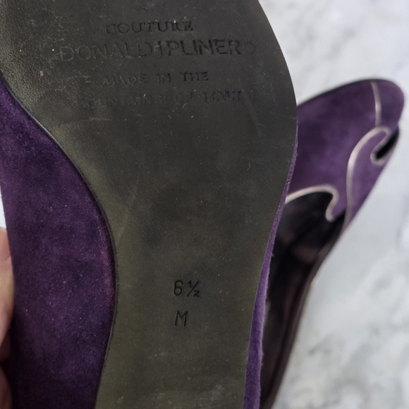 DONALD J PLINER Couture Zanna Purple Suede Pumps Size 6.5 - Picture 9 of 9